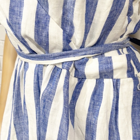 Boden Women’s Striped Linen Wrap Midi Dress - Picture 6 of 10